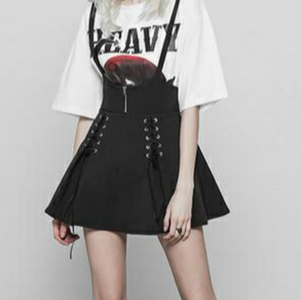 Punk Rave Suspender Skirt